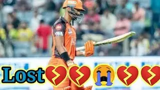 SRH Lost WhatsApp Status | RR vs SRH Status | Sunrisers Hyderabad Sad Status