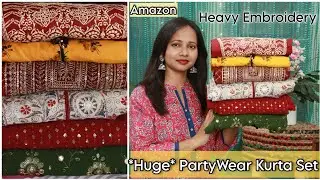 Amazon PartyWear Kurta Sharara Set, Kurti Haul Starting 399 Rs.| Ranjana R