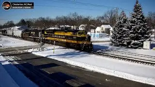2 hours Chicago line trains and 4 sd70ace heritage units and NS 1230 OCS and cpkc.