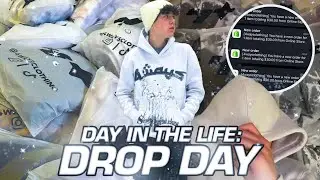 DAY IN THE LIFE OF A 16 YEAR OLD CLOTHING BRAND OWNER ON DROP DAY