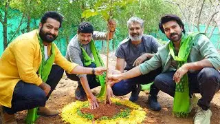 RRR Team Participated In Green India Challenge | NTR | Ram Charan | Rajamouli | Rainbow TV