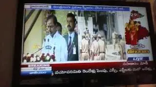 KCR Pramana Sweekaram (Swearing-in) as Telangana State C.M in Raj Bhavan June 2nd 2014