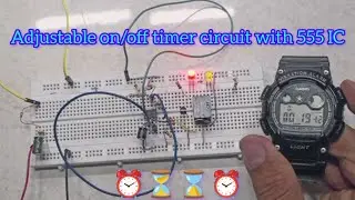 Adjustable on/off timer circuit with 555 IC