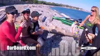 Fun and Adventure Rowing and Paddling on the Ocean with the Oar Board&reg; SUP Rower