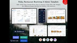Bootstrap 5 Admin Web App with Responsive Restaurant Dashboard – Riday