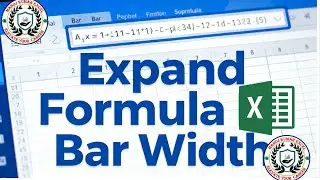 Expand or Shrink the Formula Bar Width in Excel | Quick Excel Tips #excel