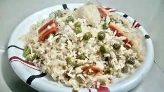 Aloo matar ka white pulao 🤤 | Easy Recipe 