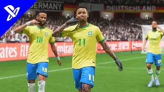 Brazil vs Germany - FIFA23 AI vs AI Gameplay ( PS5 )