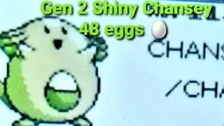 Gen 2 Shiny Chansey Crystal Version! Easier Than Safari Zone Chansey 😅 #pokemon