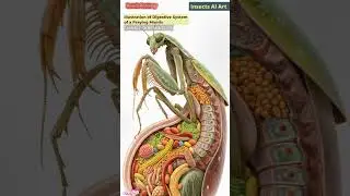 Digestive System Animation of an Insect | Insects Anatomy | Insects AI Art | 14