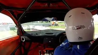 Lee Bullen of Toffee Time Attack crashes at MLRSS Snetterton - 27/04/13