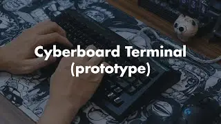 Cyberboard Terminal (prototype) | Kiwi & Cherry Hyperglide Black | Typing ASMR