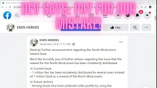 Exos Heroes - Demanding users to pay for their mistake???