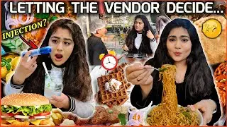 LETTING THE VENDOR DECIDE WHAT I EAT IN 24 HOURS CHALLENGE | Expensive Food Challenge | QuiCreations