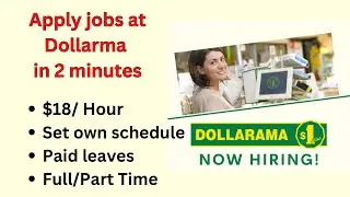 How to apply jobs at a DOLLARAMA online .. Get a job at dollarama ( In punjabi )