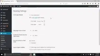 WordPress   Reading Setting
