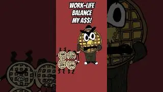 Working at Home with Kids Be Like | Elfie & Gary Dark Humor Animation #shorts #funnycartoons