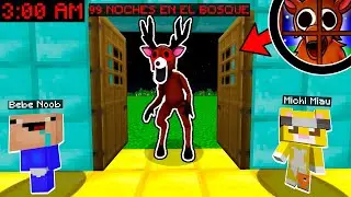¡NUNCA LE ABRAS LA PUERTA A EL MONSTRUO DE 99 NOCHES EN EL BOSQUE A LAS 3 AM EN MINECRAFT!