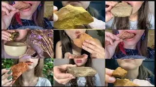 Wet Clay Compilation from Various Crunchers #claypaste #clayeatingasmr #crunchyclay #chalkasmr