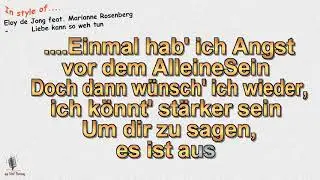 Eloy de Jong feat. Marianne Rosenberg - Liebe kann so weh tun - Cover (Playback)