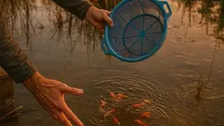 ،،Undelievable! Found and caught a lot of goldfish in a wild pond with mygoldfish.,,