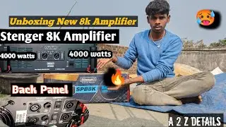 🔥4000+4000 New Dual Chennal Amplifier || 🔥Stenger 8k Amplifier Unboxing Video 🥵|| 2026 New Update