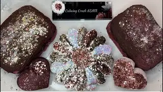 2 of 7. Dusty Sponge Bombs filled with Sand and Glitter | Gym Chalk Crush and Reforms ASMR