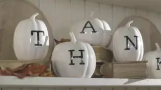 ED On Air Glazed Ceramic Harvest Phrase Pumpkins by Ellen DeGeneres on QVC
