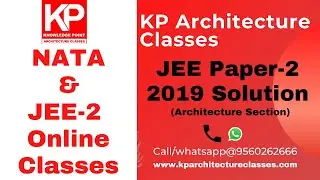 JEE Paper-2 2019 Solutions | JEE Architecture exam Solution |  KP Architecture Classes | NATA Class
