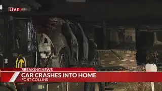 Fort Collins house damaged after car crash, fire