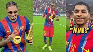 Barcelona Players Crazy Celebration after Winning the Supercopa de Espa&ntilde;a 2026 😍🏆 | Real Madrid 