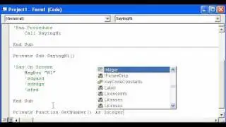 Video 5: VB 6 Programming, Sub Procedures And Functions