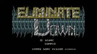 Eliminate Down Sega Mega Drive/Genesis HARD (Playthrough/Longplay) By Urien84