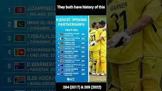Top 10 Highest Opening Partnership in ODI | #cricketupdates #partnership