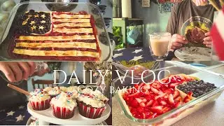 A Cozy Baking Patriotic Pie and Cupcakes | 5AM Cozy Morning, coffee, slow living