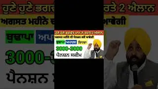 2500 ਅਗਸਤ ਪੈਨਸ਼ਨ | 1100 women scheme in punjab 2024 |1000 ਮਹਿਲਾ ਪੈਨਸ਼ਨ ਸਕੀਮ | 2500 budhapa pension