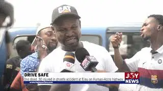 One dead, 30 injured in ghastly accident at Ejisu on Kumasi-Accra highway.#JoyNews