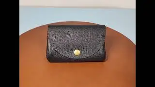 Minimalistic leather wallet for women and men. Unisex design. Made in Germany. Anthrazit Slim Pouch