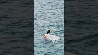 wing foiling in light wind on the 500cm^2 foil #foiling