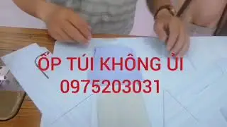 Cách may túi tròn không cần ủi bằng rập mica | ốp túi không ủi