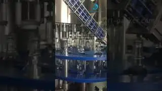 Alcohol liquor wine bottle filling aluminum cap placting ROPP sealing automatic packing line