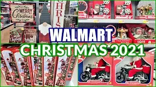 WALMART CHRISTMAS DECOR! NEW FINDS! SHOP WITH ME 2021 CHRISTMAS VILLAGE TREES ORNAMENTS INFLATABLES