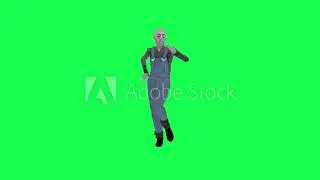 3d farmer man dancing hip-hop in the party chroma key green screen video free download no copyright