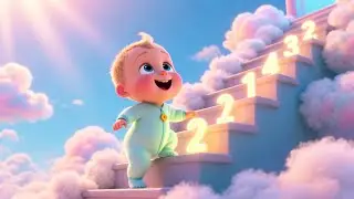 Learning Numbers in the Sky | Fun Counting Song for Kids | Magical Number Adventure ☁️✨