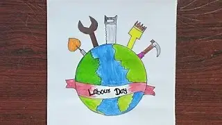 World Labour Day Drawing Step By Step ll Labour Day Drawing Easy ll International Labour Day Drawing