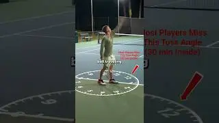 Tennis Serve Toss FIX: 12&rarr;&lsquo;30 Minutes Inside&rsquo; Clock Hack for Perfect Contact #tennis #serve