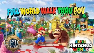 Super Nintendo World Walkaround 4k 60fps Epic Universe