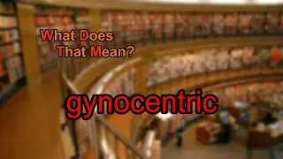 What does gynocentric mean?