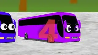10 buses. We count in English to 10