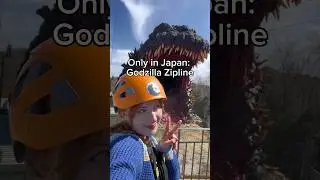 Craziest zipline in Japan #godzilla #japan